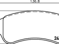 Set placute frana punte fata CITROEN C-Elysee Limuzina (An fabricatie 11.2012 - ..., 72 - 115 CP, Diesel, Benzina) - OEM - MAXGEAR: 19-0574 - LIVRARE DIN STOC in 24 ore!!!