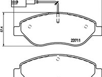 Set placute frana punte fata (cu senzor uzura integrat) FIAT STILO 1,9JTD/2,4/BRAVO 07- 150KM - Cod intern: W20157465 - LIVRARE DIN STOC in 24 ore!!!