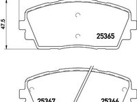 Set placute frana punte fata (cu senzor uzura integrat) KIA PICANTO 1,0-1,2 11-MANDO - Cod intern: W20120853 - LIVRARE DIN STOC in 24 ore!!!