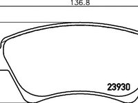 Set placute frana punte fata (fara senzor uzura) RENAULT MEGANE 02- 1,5- - Cod intern: W20058464 - LIVRARE DIN STOC in 24 ore!!!