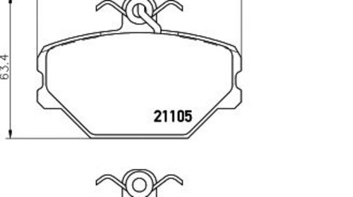 Set placute frana punte fata FIAT Tempra Salo