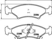 Set placute frana punte fata FORD COURIER caroserie (F3L, F5L) - OEM - MAXGEAR: 19-0627 - W02337944 - LIVRARE DIN STOC in 24 ore!!!