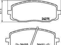 Set placute frana punte fata HYUNDAI i10 (PA) - OEM - MAXGEAR: 19-1987 - W02748174 - LIVRARE DIN STOC in 24 ore!!!