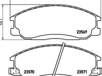 Set placute frana punte fata HYUNDAI SANTA FE 01- - Cod intern: W20059302 - LIVRARE DIN STOC in 24 ore!!!