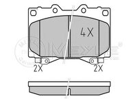 Set placute frana punte fata LEXUS LX (J100) (An fabricatie 05.1998 - 03.2008, 231 - 275 CP, Benzina) - OEM - MEYLE ORIGINAL GERMANY: 0252352415/W|025 235 2415/W - LIVRARE DIN STOC in 24 ore!!!