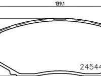 Set placute frana punte fata MAZDA CX-9 (TB) - OEM - MAXGEAR: 19-1465 - W02156054 - LIVRARE DIN STOC in 24 ore!!!