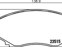 Set placute frana punte fata MAZDA E-Series III MPV (SG) (An fabricatie 06.1995 - 09.1999, 125 - 159 CP, Diesel, Benzina) - Cod intern: W20120029 - LIVRARE DIN STOC in 24 ore!!!