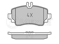 Set placute frana punte fata MERCEDES-BENZ A-Class (W168) (An fabricatie 07.1997 - 08.2004, 60 - 140 CP, Diesel, Benzina) - Cod intern: W20120590 - LIVRARE DIN STOC in 24 ore!!!