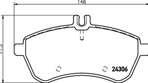 Set placute frana punte fata MERCEDES-BENZ C-