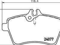 Set placute frana punte fata MERCEDES W169 A-CLASS 04-/W245 B-CLASS - Cod intern: W20157756 - LIVRARE DIN STOC in 24 ore!!!