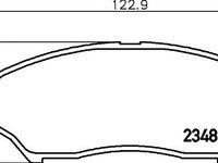 Set placute frana punte fata MITSUBISHI SHOGUN PININ (H6_W, H7_W) - OEM - MAXGEAR: 19-2956 - W02745431 - LIVRARE DIN STOC in 24 ore!!!