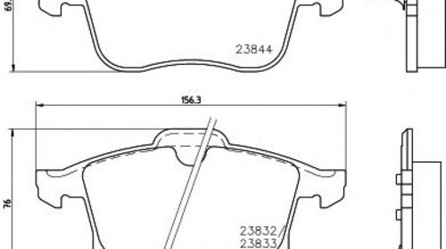 Set placute frana punte fata OPEL Astra H GTC