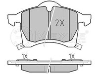 Set placute frana punte fata OPEL Corsa C Limuzina (X01) (An fabricatie 01.2005 - 12.2008, 100 CP, Diesel) - Cod intern: W20119936 - LIVRARE DIN STOC in 24 ore!!!