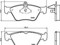 Set placute frana punte fata OPEL OMEGA B 2,0 16V 94- VECTRA - Cod intern: W20157389 - LIVRARE DIN STOC in 24 ore!!!