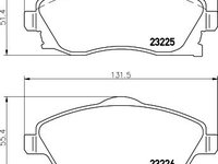 Set placute frana punte fata OPEL Tigra Twintop (X04) (An fabricatie 06.2004 - 12.2010, 69 - 125 CP, Diesel, Benzina) - Cod intern: W20157329 - LIVRARE DIN STOC in 24 ore!!!