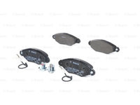 Set placute frana punte fata Peugeot 306 1993-2003, Clio II, 1998-2012, Kangoo 1997-2008, Kubistar 2003-2008, Thalia 1 1998-, marca Bosch