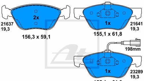 Set placute frana punte fata pt alfa romeo, fiat, lancia