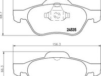 Set placute frana punte fata RENAULT Clio III Hatchback (BR0/1, CR0/1) (An fabricatie 09.2006 - 12.2014, 139 CP, Benzina) - Cod intern: W20157678 - LIVRARE DIN STOC in 24 ore!!!