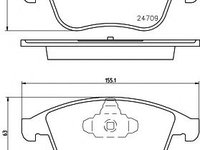 Set placute frana punte fata RENAULT CLIO IV - Cod intern: W20157462 - LIVRARE DIN STOC in 24 ore!!!