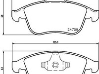 Set placute frana punte fata RENAULT LATITUDE (L70_) - Cod intern: W20157780 - LIVRARE DIN STOC in 24 ore!!!