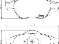 Set placute frana punte fata RENAULT VEL SATIS (BJ0_) - OEM - MAXGEAR: 19-2092 - W02745410 - LIVRARE DIN STOC in 24 ore!!!