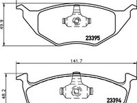 Set placute frana punte fata SEAT Arosa (6H) (An fabricatie 01.2000 - 06.2004, 75 - 100 CP, Diesel, Benzina) - Cod intern: W20157904 - LIVRARE DIN STOC in 24 ore!!!