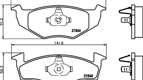 Set placute frana punte fata SEAT IBIZA Mk II