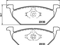 Set placute frana punte fata SEAT Toledo II Limuzina (1M2) (An fabricatie 10.1998 - 05.2006, 75 - 105 CP, Benzina) - Cod intern: W20119946 - LIVRARE DIN STOC in 24 ore!!!