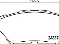 Set placute frana punte fata TOYOTA Auris Hatchback (E15) (An fabricatie 09.2010 - 09.2012, 99 CP, Benzina/Electro) - Cod intern: W20157587 - LIVRARE DIN STOC in 24 ore!!!
