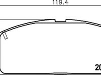 Set placute frana punte fata TOYOTA CAMRY limuzina (_V1_) - OEM - MAXGEAR: 19-0507 - W02179751 - LIVRARE DIN STOC in 24 ore!!!