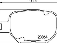 Set placute frana punte fata TOYOTA COROLLA VERSO 02- - Cod intern: W20059257 - LIVRARE DIN STOC in 24 ore!!!