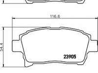 Set placute frana punte fata TOYOTA IQ (KPJ1_, NGJ1_, KGJ1_, NUJ1_) - Cod intern: W20157540 - LIVRARE DIN STOC in 24 ore!!!