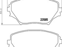 Set placute frana punte fata TOYOTA Rav 4 00- - Cod intern: W20059375 - LIVRARE DIN STOC in 24 ore!!!