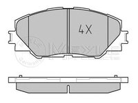 Set placute frana punte fata TOYOTA Rav 4 III Off-Road (XA30) (An fabricatie 11.2005 - 12.2013, 133 - 273 CP, Diesel, Benzina) - OEM - MEYLE ORIGINAL GERMANY: 252433717 |025 243 3717 - LIVRARE DIN STOC in 24 ore!!!