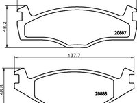 Set placute frana punte fata VOLKSWAGEN JETTA   (16) - OEM - MAXGEAR: 19-0582 - W02308174 - LIVRARE DIN STOC in 24 ore!!!