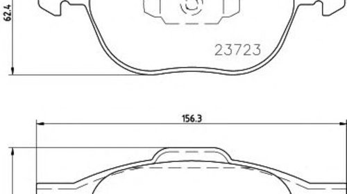 Set placute frana punte fata VOLVO C70 II Con