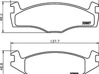 Set placute frana punte fata VW POLO 94- 17MM - Cod intern: W20157345 - LIVRARE DIN STOC in 24 ore!!!