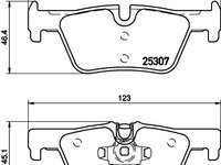 Set placute frana punte spate BMW 4 Convertible (F33, F83) (An fabricatie 10.2013 - ..., 163 - 252 CP, Diesel, Benzina) - Cod intern: W20157866 - LIVRARE DIN STOC in 24 ore!!!