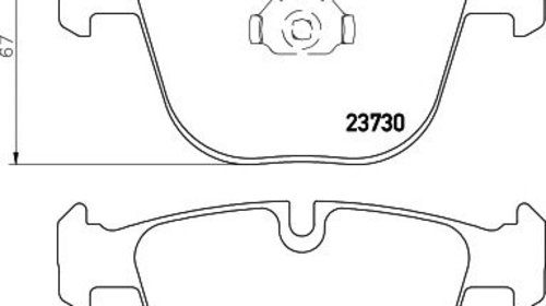 Set placute frana punte spate BMW X6 (E71, E7