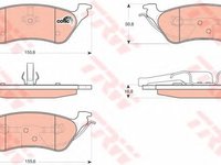 Set placute frana punte spate CHRYSLER VOYAGER 00- - Cod intern: W20013697 - LIVRARE DIN STOC in 24 ore!!!