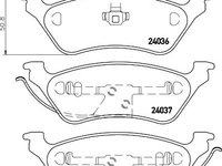 Set placute frana punte spate CHRYSLER VOYAGER 00- - Cod intern: W20059699 - LIVRARE DIN STOC in 24 ore!!!