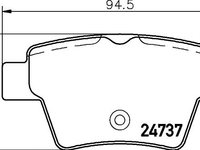 Set placute frana punte spate CITROEN C4 cupe (LA_) - OEM - MAXGEAR: 19-0897 - W02388555 - LIVRARE DIN STOC in 24 ore!!!