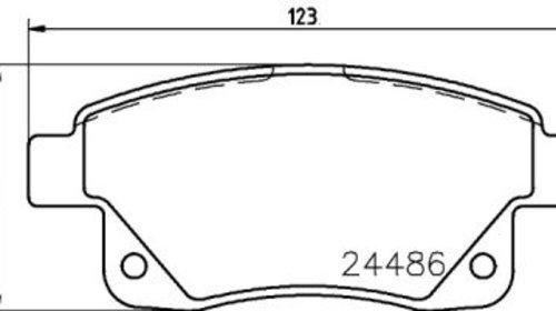 Set placute frana punte spate Ford Transit 20