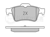 Set placute frana punte spate FORD Transit Connect Mk1 Van (An fabricatie 06.2002 - 12.2013, 75 - 116 CP, Diesel, Benzina, (LPG)) - Cod intern: W20120736 - LIVRARE DIN STOC in 24 ore!!!