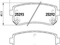 Set placute frana punte spate HYUNDAI i30 I Hatchback (FD) (An fabricatie 10.2007 - 11.2011, 90 - 143 CP, Diesel, Benzina, (LPG)) - Cod intern: W20120210 - LIVRARE DIN STOC in 24 ore!!!