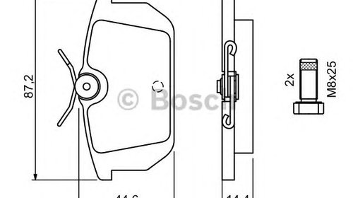 Set placute frana punte spate LANCIA DELTA Mk