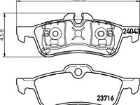 Set placute frana punte spate MINI MINI Cabriolet (R52) - OEM - MAXGEAR: 19-2886 - W02748173 - LIVRARE DIN STOC in 24 ore!!!