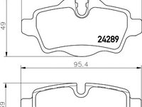 Set placute frana punte spate MINI MINI CLUBMAN (R55) - OEM - MAXGEAR: 19-2891 - W02748232 - LIVRARE DIN STOC in 24 ore!!!