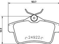 Set placute frana punte spate PEUGEOT 508 - Cod intern: W20157628 - LIVRARE DIN STOC in 24 ore!!!