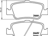 Set placute frana punte spate TOYOTA Auris Hatchback (E15) (An fabricatie 10.2006 - 09.2012, 90 - 177 CP, Diesel, Benzina) - OEM - MEYLE ORIGINAL GERMANY: 0252466415/W|025 246 6415/W - LIVRARE DIN STOC in 24 ore!!!